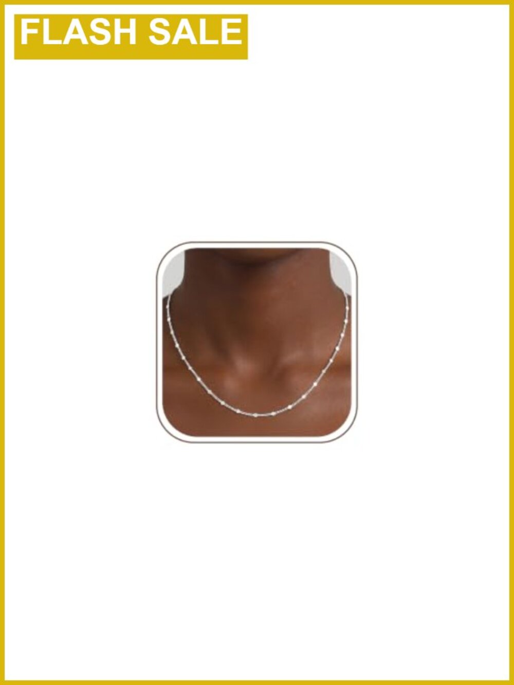 S925 Sterling Silver Sparkle Disk Chain Necklace for Women 1.2mm
